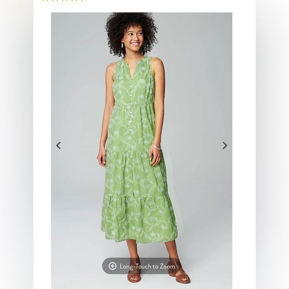 NWT J Jill Sleeveless Tiered Maxi Dress XS